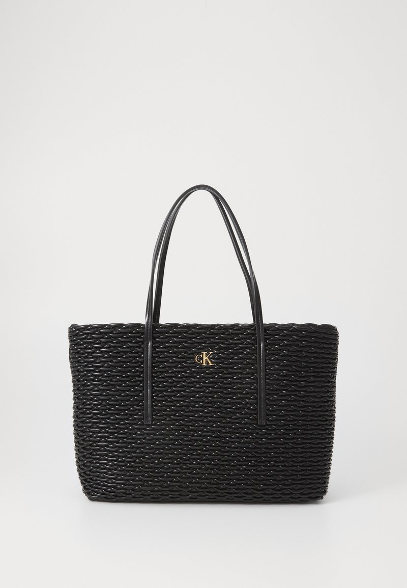 Calvin Klein PLEATED TEXTURE - Shopper - black/zwart - Zalando.nl