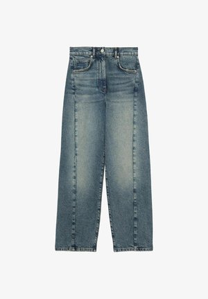 Reiss BARREL LEG SEAM  - Straight leg -farkut - mid blue