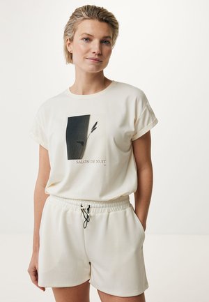 Mexx Flutter Sleeve T-Shirt Donna In Lino E Cotone, Maniche A Farfalla, Leggera E Fresca, Vestibilità Comoda, Perfetta Per L'Estate