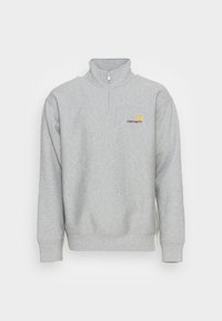 Carhartt WIP Half Zip American Script Sweatshirt  Ash Heather – Page Half  Zip American Script Sweatshirt – Carhartt WIP USA