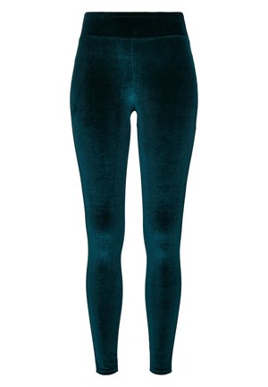 Urban Classics LADIES HIGH WAIST VELVET LEGGINGS - Leggingsit - teal