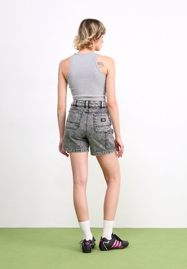 Denim shorts - light gray wash3