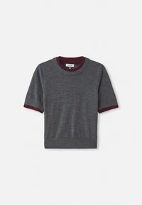 PULL MANCHES COURTES DOUBLE FINITIONS - T-shirts - gris