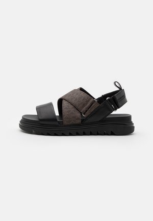 DAMON SLIDE - Sandalen - black/brown