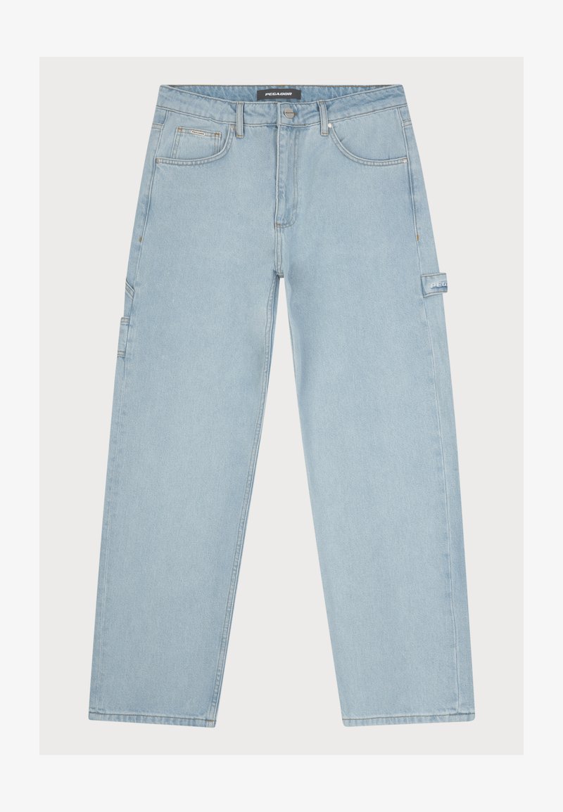 Pegador DAULE BAGGY WORKWEAR - Vrećaste traperice - sand washed blue