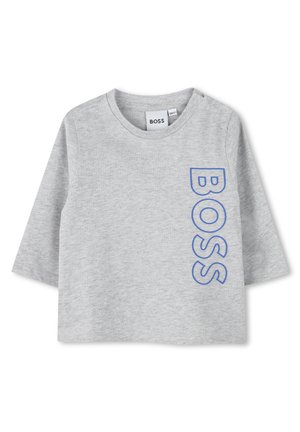 LOGO VERTICAL - T-shirt à manches longues - gris chine