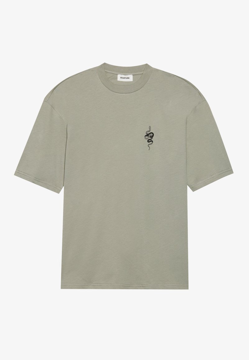 YOURTURN T-shirt print kaki YOURTURN T-shirt print kaki