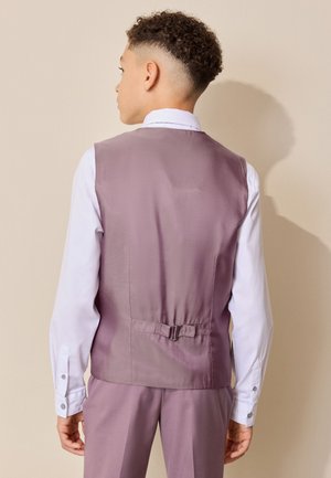 Next, NEXT WAISTCOAT, SHIRT AND TIE SET (12MTHS-16YRS) - Strukirani kaput - mauve purple