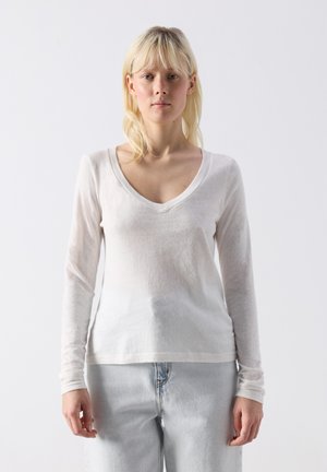 American Vintage GAMIPY - Majica z dolgimi rokavi - blanc