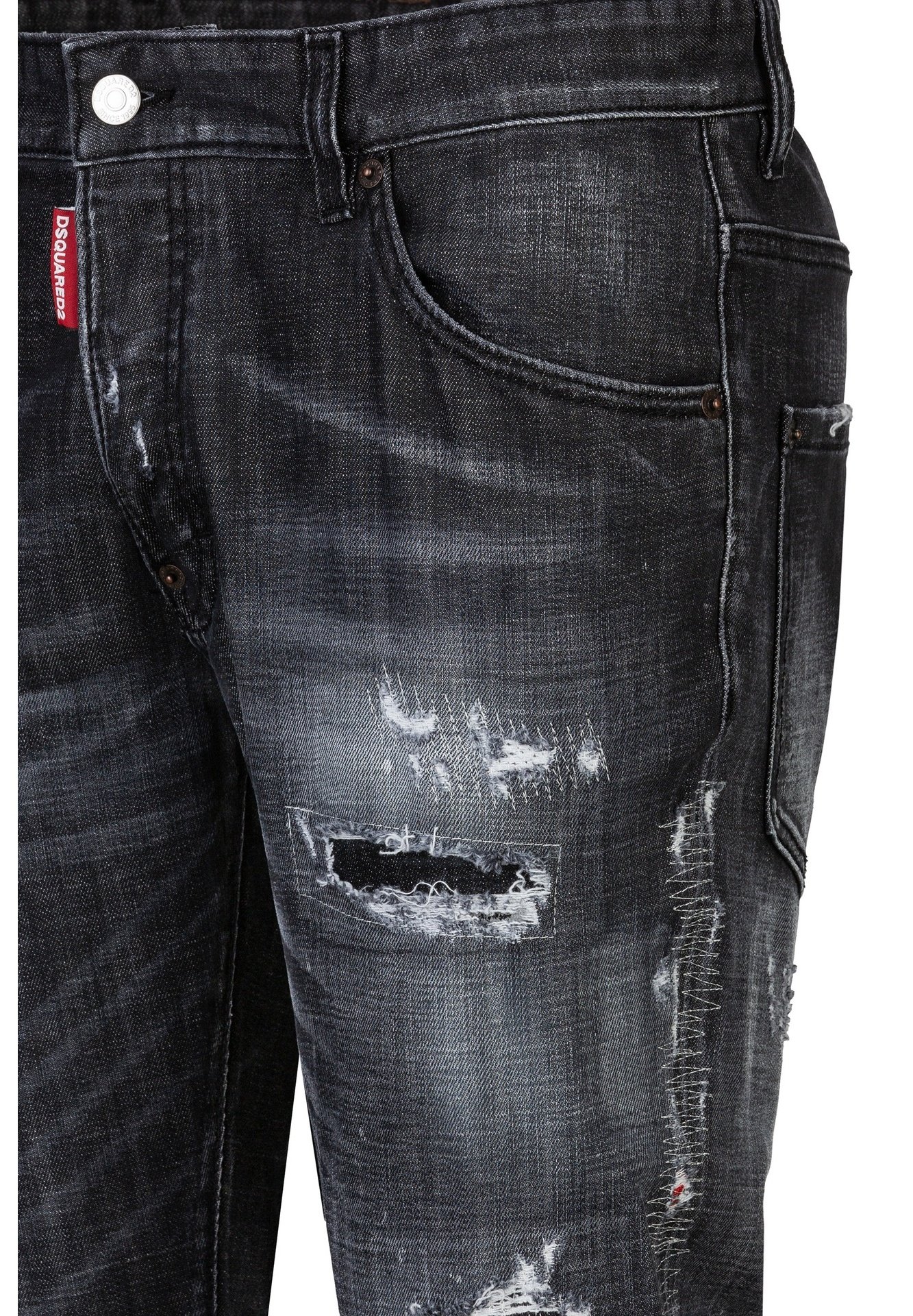 DSQUARED2 ICON SKATER - Slim fit jeans - black/black denim - Zalando