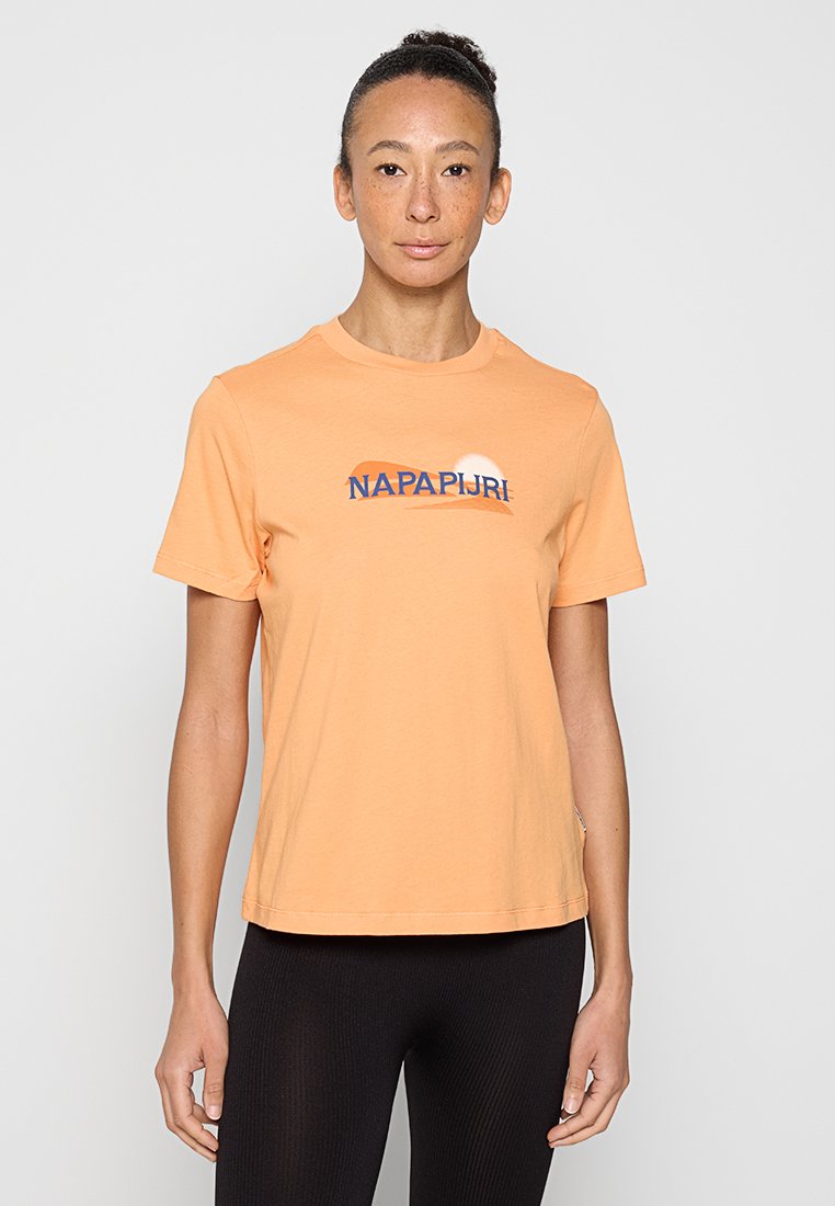 Napapijri T-shirt print oranje Napapijri T-shirt print oranje