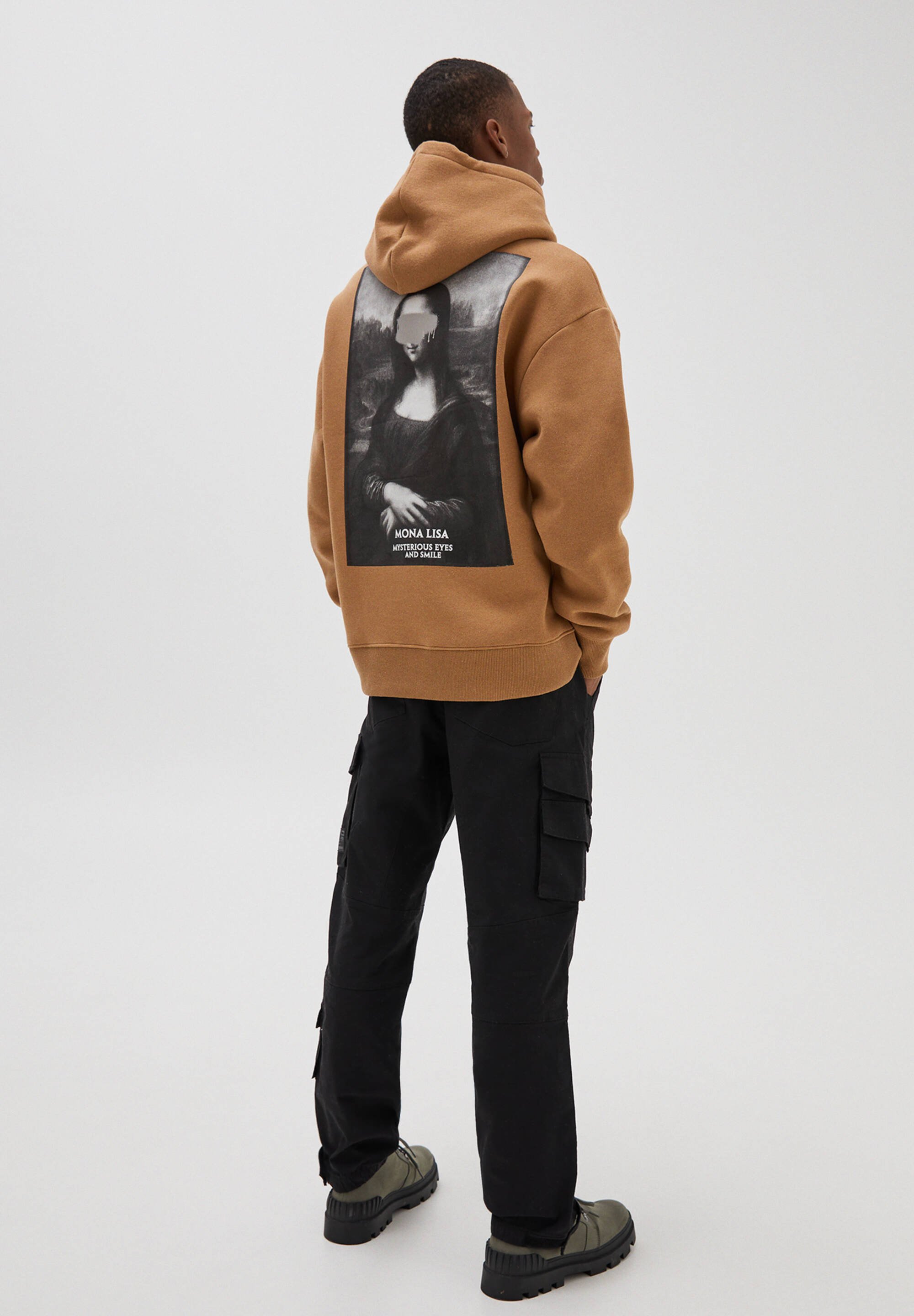 pull and bear mona lisa moletom com capuz