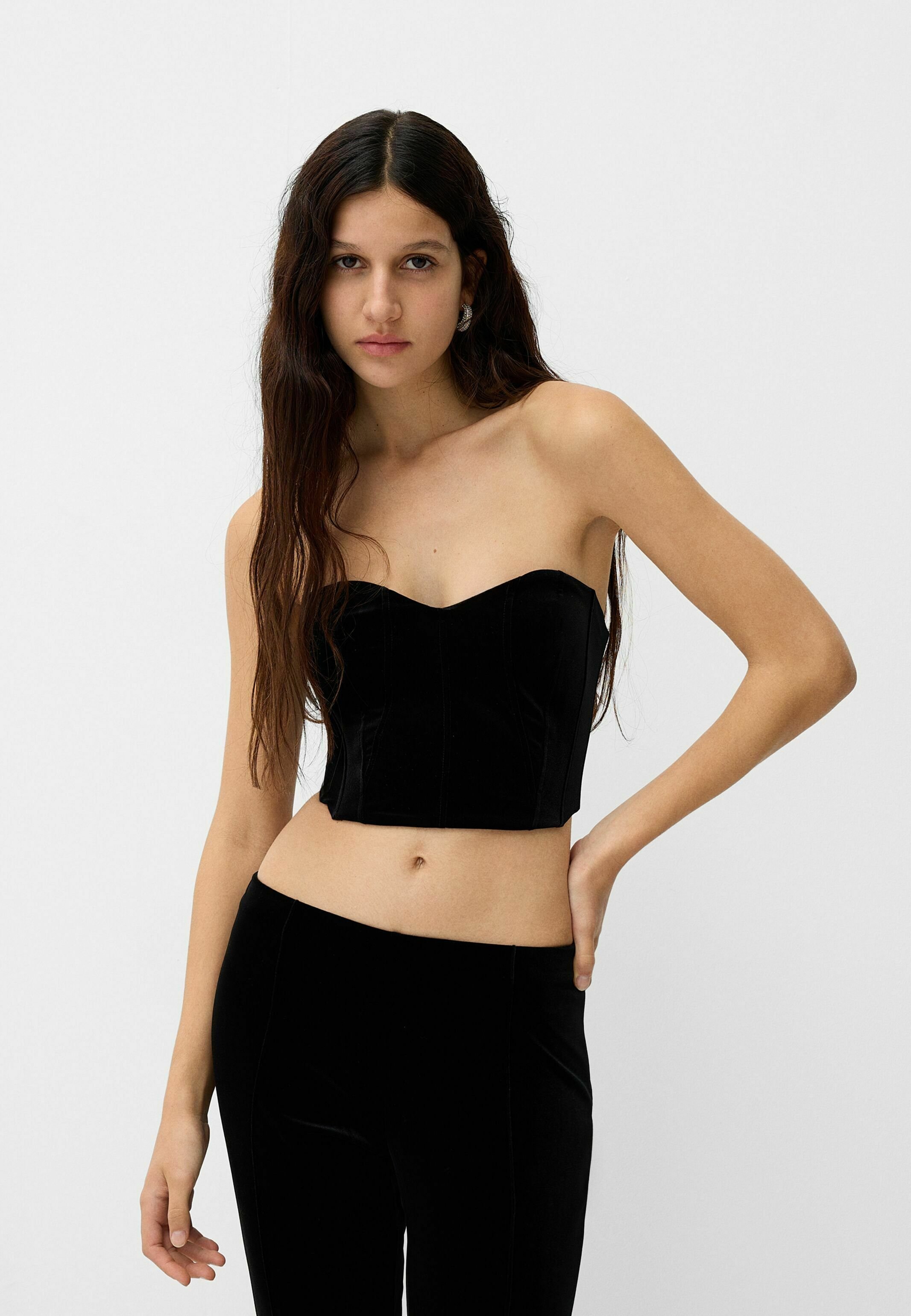 Carla Biraku bustier tops (Black)