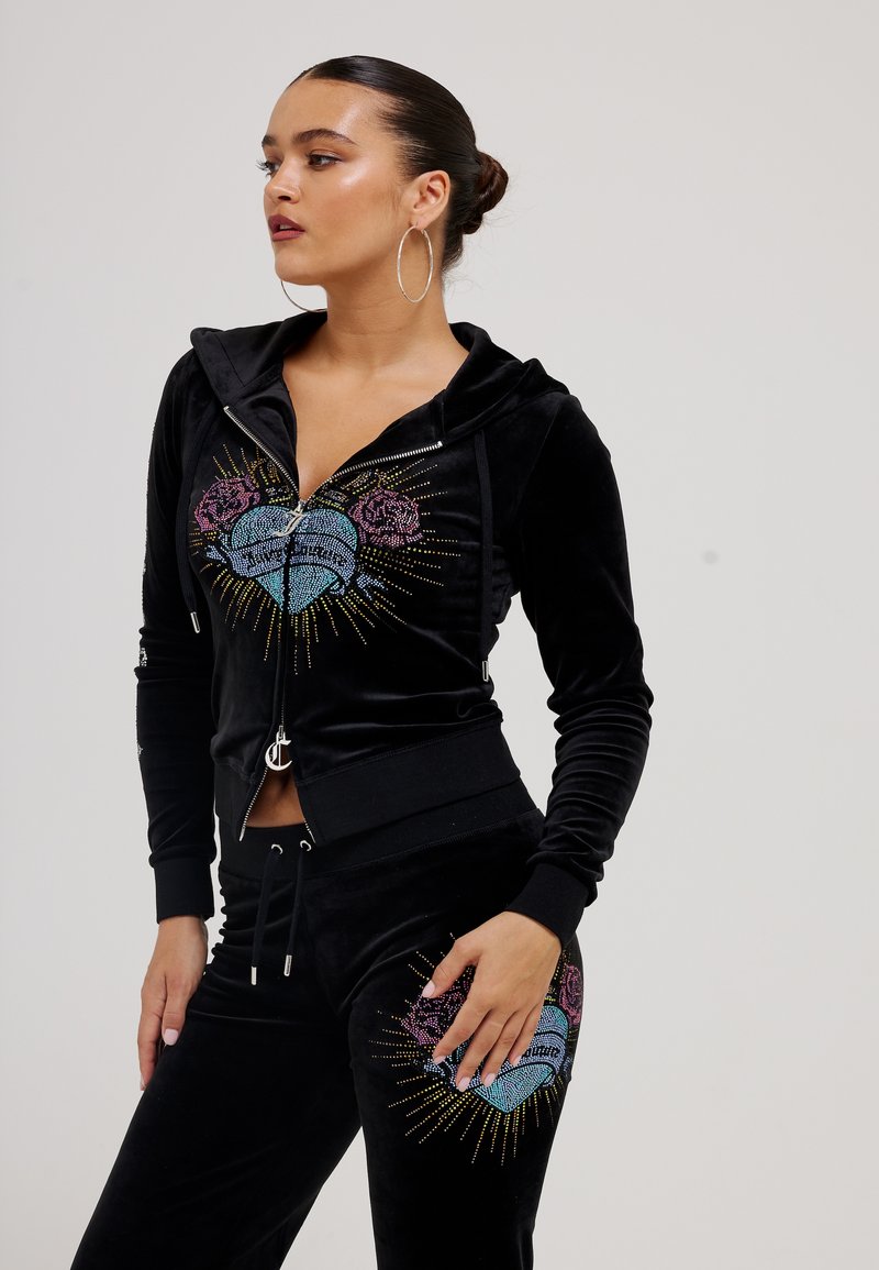 Juicy Couture SACRED HEART ROBERTSON HOODIE - Jakna od flisa - black