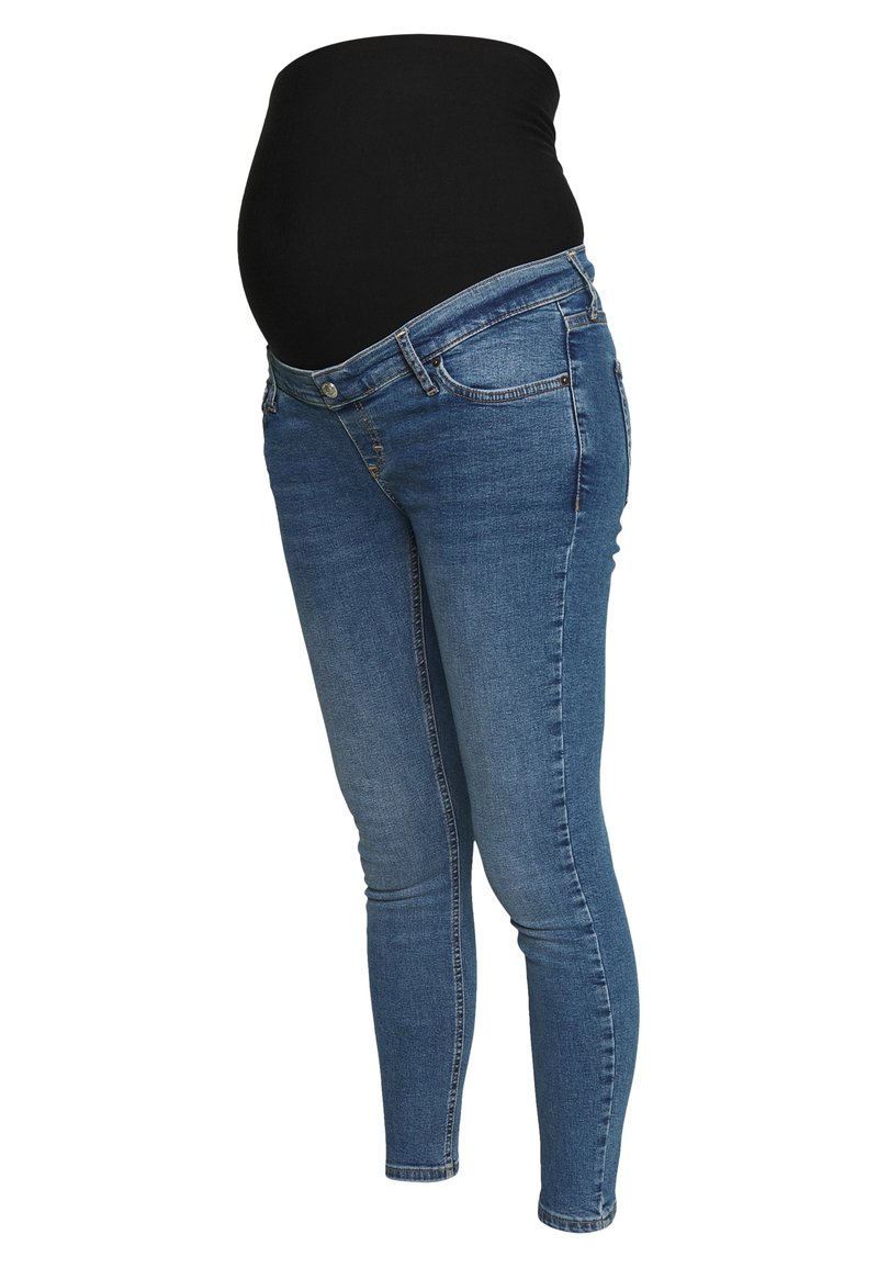 Topshop Maternity Jeansy Skinny Fit niebieski denim