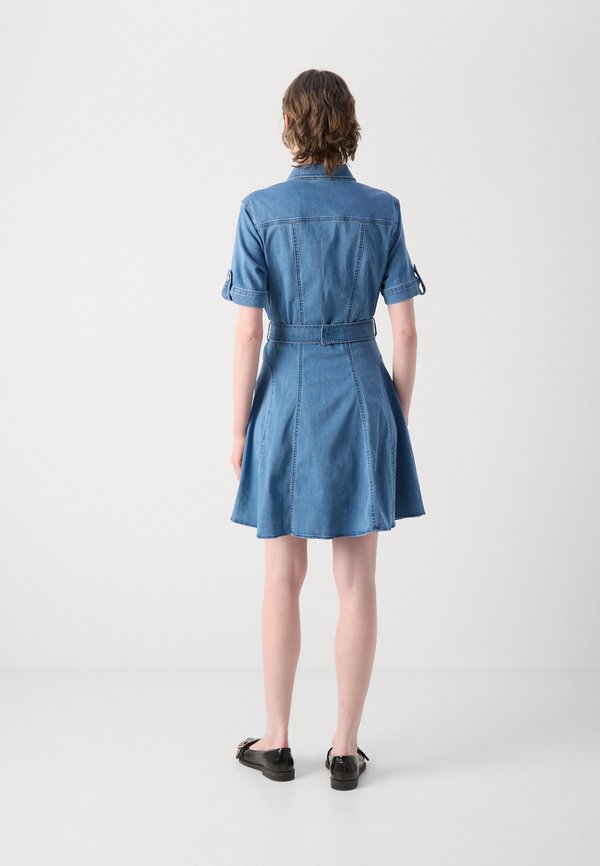 RIXES - Denim dress - denim stone4