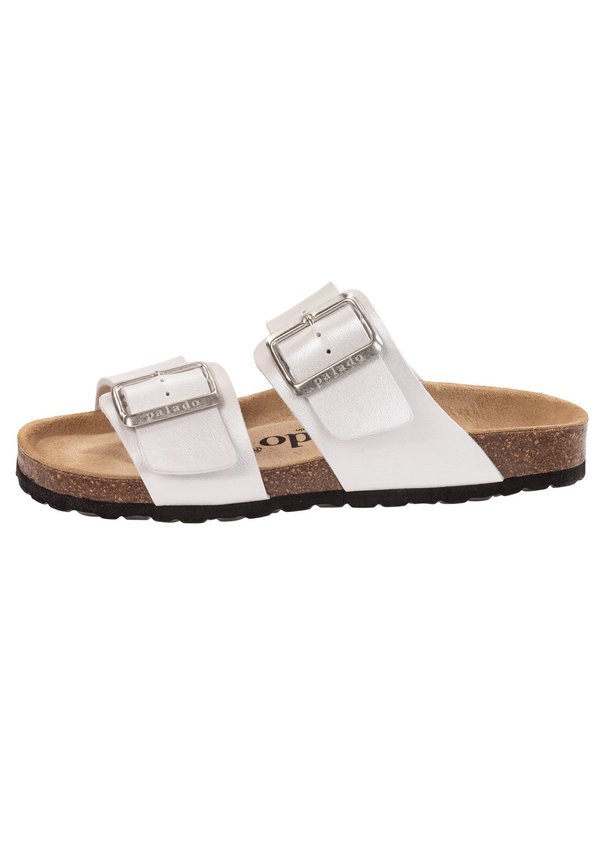 SAMOS EGS - Pantolette flach - silber