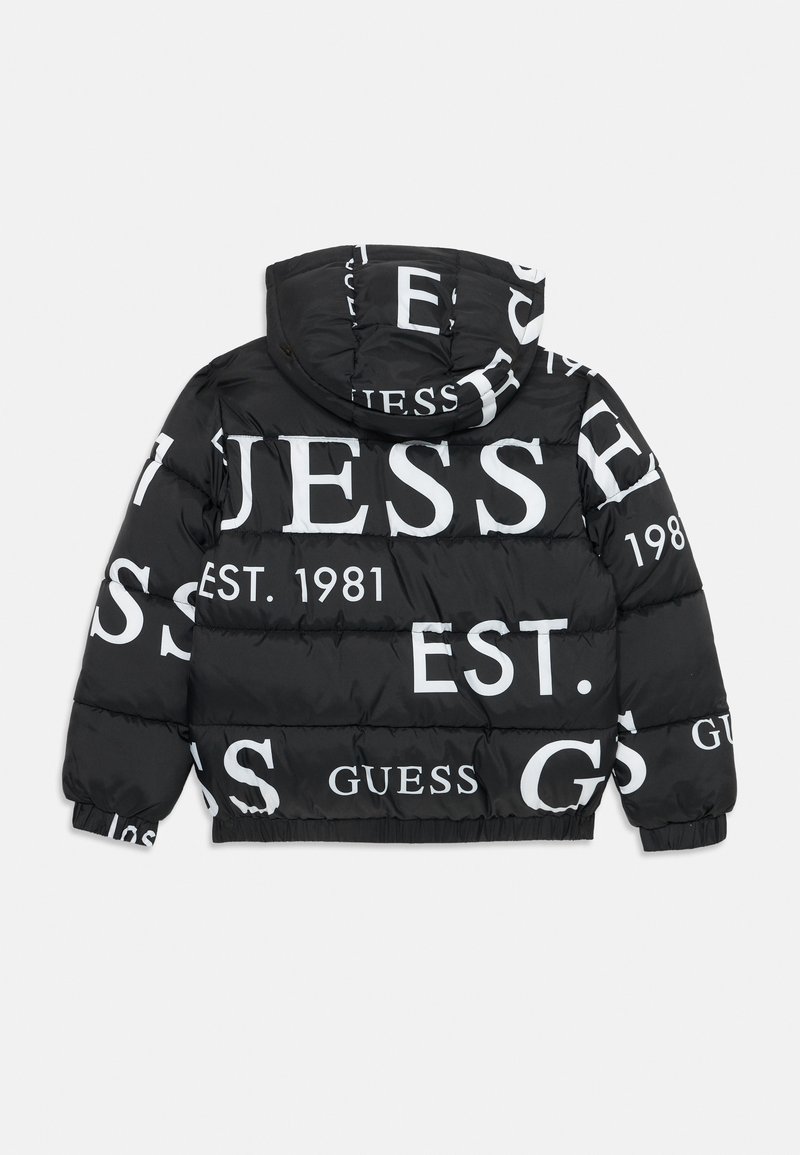 Guess JUNIOR OVERSIZE HOODED PUFFER UNISEX Winter jacket black