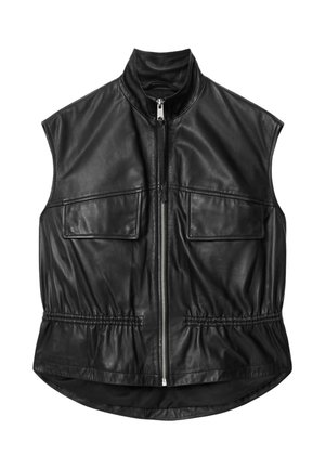AllSaints, FLOR GILET - Lederjacke - black