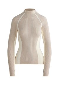 THERMAL BASE LAYER WITH CONTRAST  - Strickpullover - sand