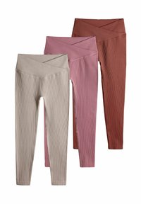 THE SET - SEAMLESS 3 PACK   - Leggings - Trousers - brown pink neutral Thumbnail Image 1