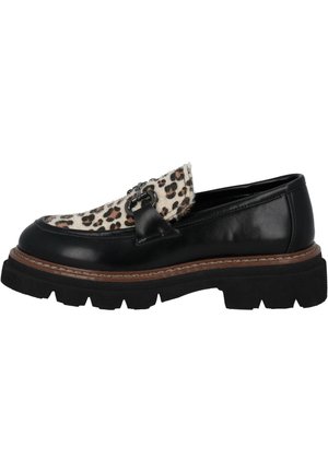 Slip-ons - schwarz/leo beige