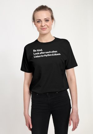 Henry Tiger MUSIC LISTEN TO RHYTHM BLUES - T-shirt print - black