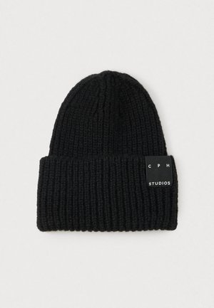 BEANIE UNISEX - Kootud müts - black