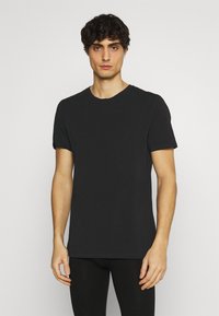 Björn Borg SOLID THOMAS TEE 2 PACK - Camisola interior - black beauty