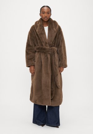 BELTED LONG COAT - Casaco de inverno - soft brown