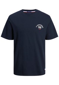 Jack & Jones MILLO KURZARM - T-Shirt print - dunkelblau