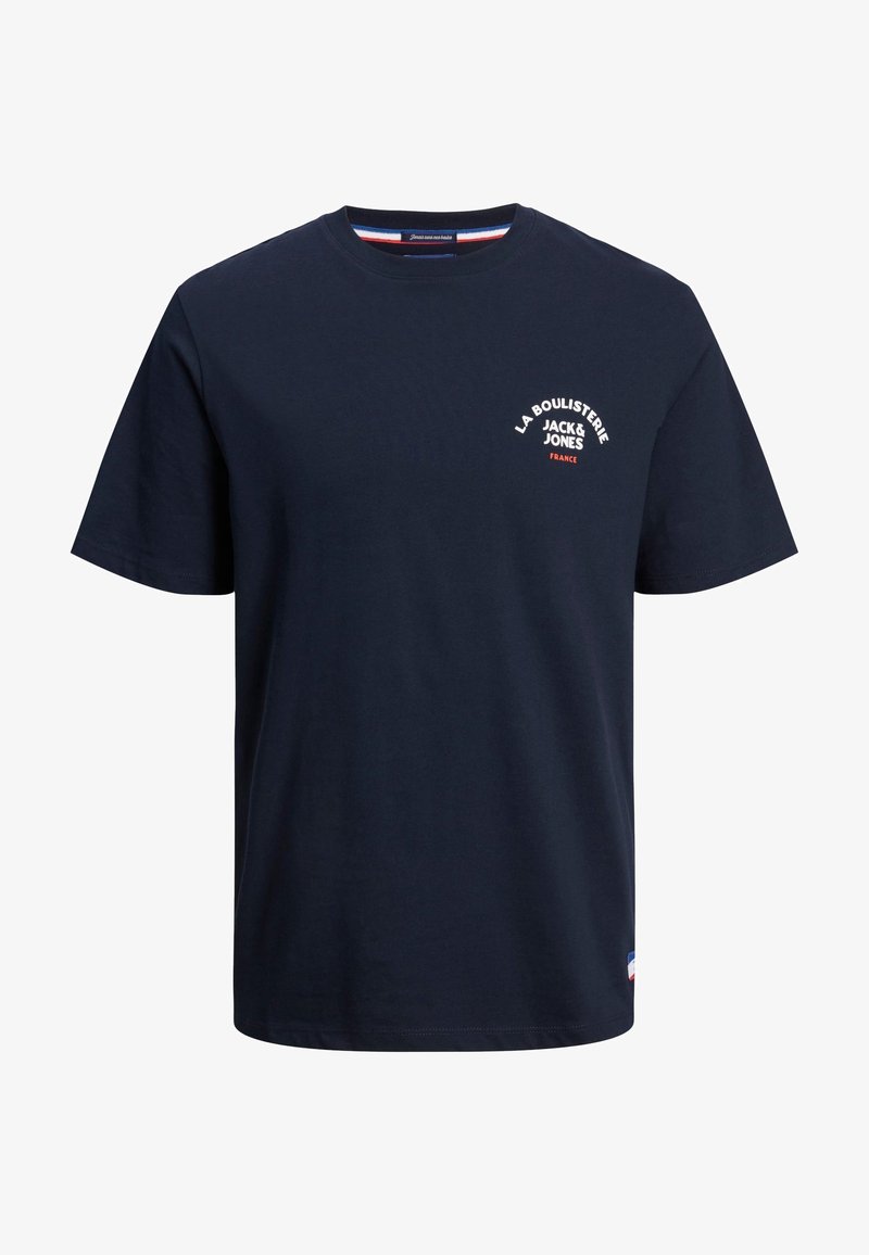 Jack & Jones MILLO KURZARM - T-Shirt print - dunkelblau