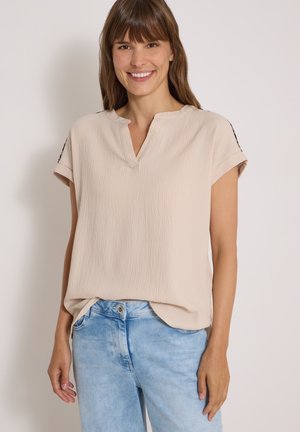 Cecil, DROPPED SHOULDER BLUSENSHIRT MIT STRUKTUR - Blouse - cashmere beige