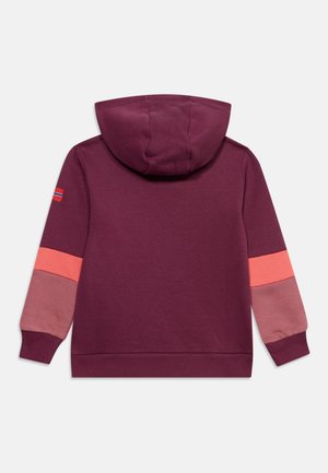 TROLLKIDS, KIDS SWEATER UNISEX - Felpa con cappuccio - deep ruby/frozen berry/pink salmon