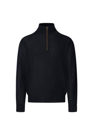 Hackett London ZIP - Svetr - midnight blue