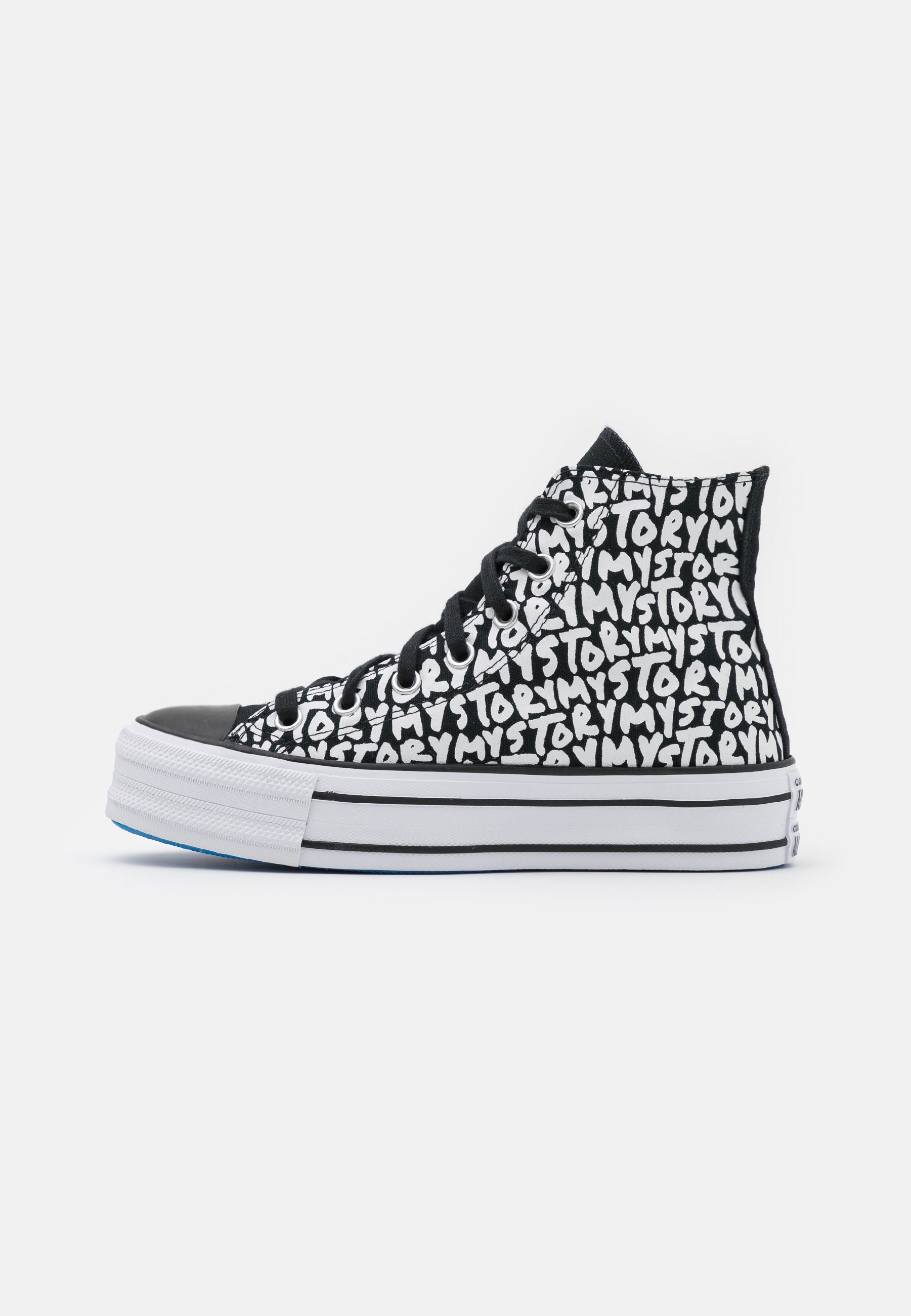 converse high top platform blue