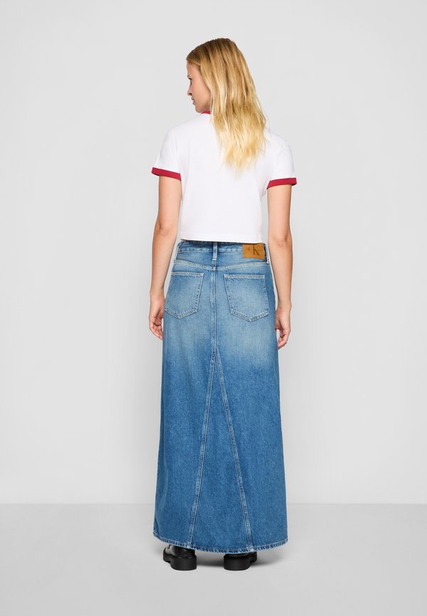 EXCLUSIVE A LINE SKIRT - Denim skirt - denim dark4