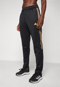 adidas Sportswear TIRO CUT 3 STRIPES TRACKPANTS - Treniņtērpa apakšdaļas - black/team victory red/tan