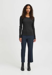ICHI IHPALMER RIB - Langarmshirt - black