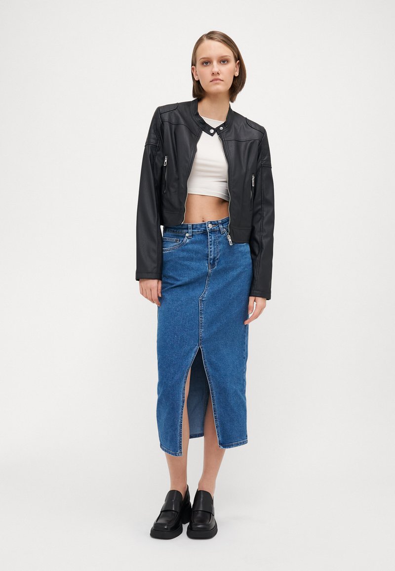 ONLY Tall ONLSIRI SLIT SKIRT Gonna a tubino medium blue denim