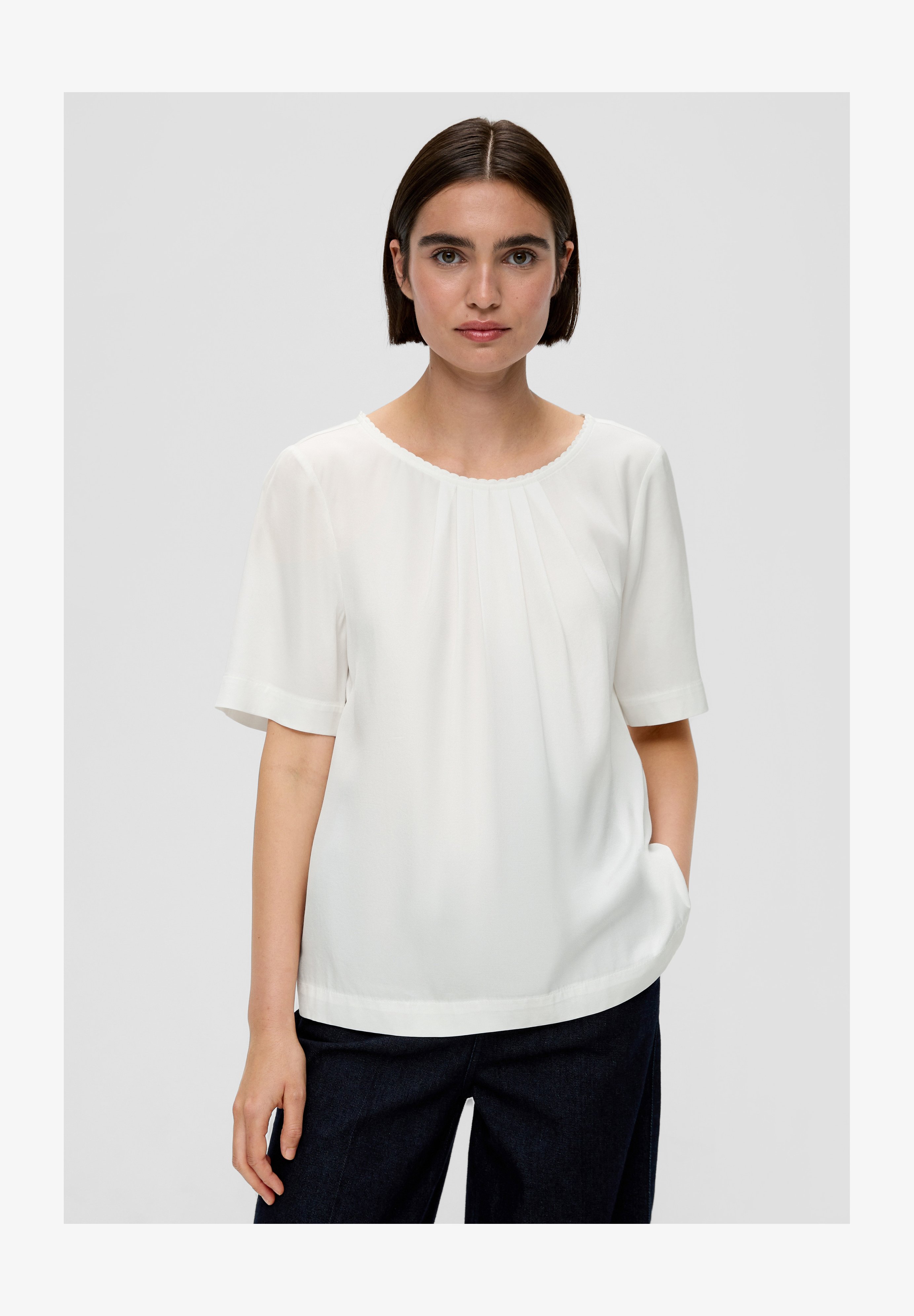 T-Shirt Donna S.Oliver BLACK LABEL: Maglietta Basic Di Qualità, Cotone Morbido, Giromanica E Girocollo Classici, Colore Disponibile
