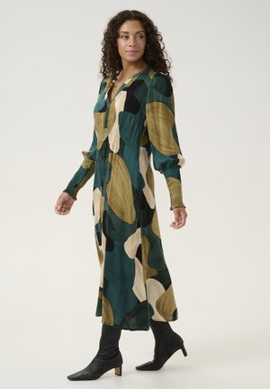 Culture, CUDANA LONG VNECK - Vestito casual - green art