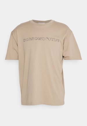 7 DAYS Active LOGO TEE UNISEX - Apdrukāts T-krekls - desert taupe