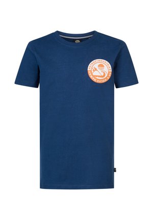 Print T-shirt - petrol blue