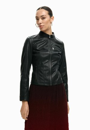 Kunstlederjacke - black