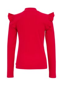 WE Fashion GERIBD MET RUCHES - Tops ar garām piedurknēm - red