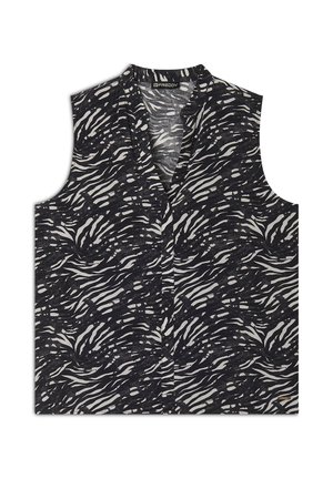 Top - black zebra animalier