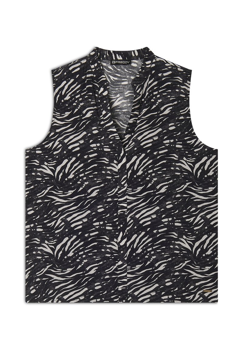 Freddy Top - black zebra animalier