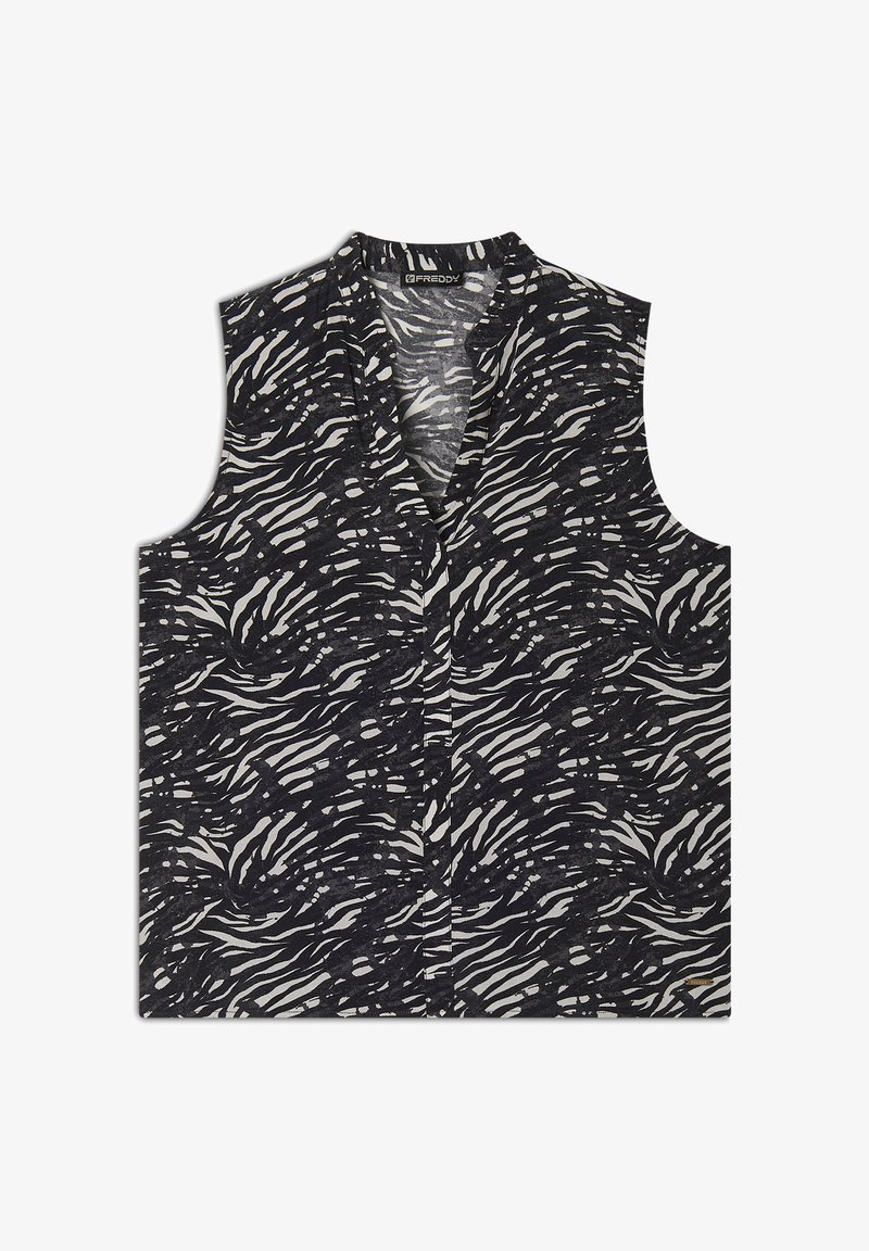 Freddy Top - black zebra animalier