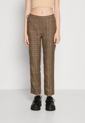 VILA VIJENNY PANT - Pantalon classique - brown lentil/brown/green